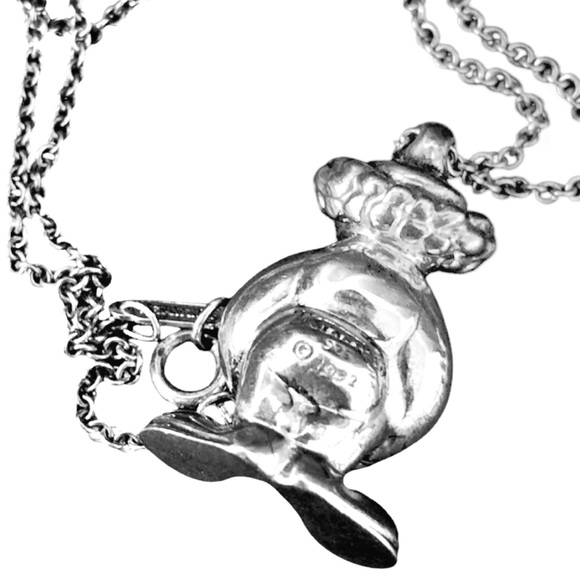 TIFFANY & CO Clown Pendant Sterling Silver .925 RARE Necklace EUC - Picture 5 of 11